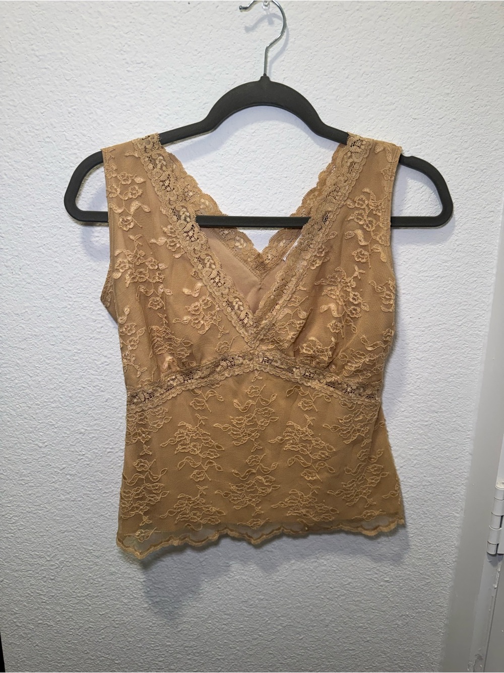 Worthington Tan Lace V-Neck Bandeau Camisole